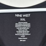 Nine West  Black Flutter Sleeves Short Sleeve Blouse Size XXL EUC #4121 Photo 5