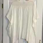 Banana Republic White V-Neck Flutter Sleeve Top Photo 2