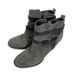 Ivanka Trump Filoer Gray Suede Leather Zip High Heel Ankle BootsWomens Sz 9 1/2. Photo 2
