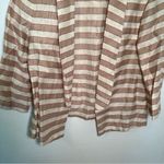Loft  Open Lightweight Blazer Beige Cream Stripes Photo 4
