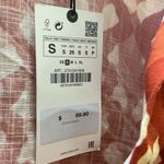 ZARA Printed Linen Blend Twisted Beaded Cuffs Cropped top and skirt set Photo 8