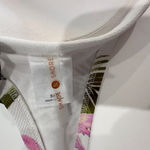 Shade & Shore  White Ruched Purple‎ Floral Bikini Top 38 D. Photo 7