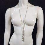 Loft Gold, White, & Cream Triple Druzy Necklace Photo 0