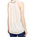 Anthropologie NWT  “Tiny” Ivory Crochet Knit Embellished Sleeveless Tiered Top Photo 4