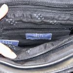 CRAZY HORSE EUC  By Liz Claiborne Purse Shoulder Bag‎ Leather Black Photo 3