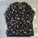 Modcloth Accentuated Ease Black Floral Print Top Photo 7