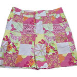 Lilly Pulitzer Patchwork Shorts Colorful Print Casual Size 4 Photo 0