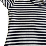 Socialite Navy & White Scoop Neck Short Sleeve Top – Size Large Photo 1