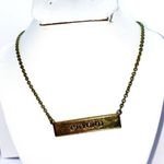 Handmade Infinity & Beyond Gold-Tone Reversible Necklace Photo 2