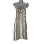 Volcom Women's Size Small Blue Winding Roads Babydoll Coastal Midi Dress Photo 6