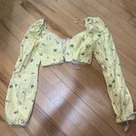 White Fox Boutique  Yellow Floral Blouse Photo 3