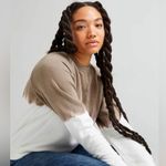 Richer Poorer Women’s Tie Die Crew Neck Sweatshirt Brown/White M Brown Size M Photo 0