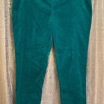 Vineyard Vines Womens Kelly Green Velour Velvet Cropped Pants Size 12 NWT Photo 0