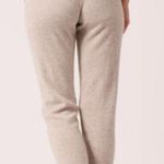 NWT Minnie Rose Cashmere Tapered Leg Jogger Pants Ecru Gray Women's Size Medium Photo 1