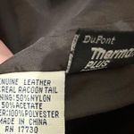 Field Gear Leather small Brown Jacket parka With Raccoon Collar Photo 2