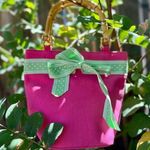 Tiannl Pink and Green Top Handle Bag Photo 0