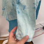 LOGO By Lori Goldstein Logo Lori Goldstein Blue Tie Dye Crochet Kimono Open Front Cardigan M Sweater Photo 6