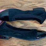 NWOB David Tate Nicole Cap Toe Flat Black Suede Patient Leather size 5.5M Photo 3