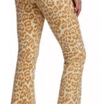 MOTHER The Hustler Ankle Fray Jeans In Prowl Size 25 Animal Print Yellow Photo 1