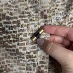 Chico's Women’s Blazer Silk Blend Tan Metallic Shimmer Geo Jacket Size US 8 Photo 7