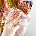 Kourt Robbie Floral Puff Sleeve Mini Dress Red Pink Orange Small Photo 6