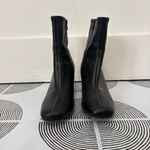 A New Day  Black Leather Stretch Block Heel Boots Size 8.5 Photo 1