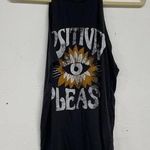 Dazey Black Positivity Please Muscle Tee Tank Top Womens S Evil Eye Graphic Photo 0