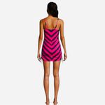 Lands' End Chlorine Resistant Adjustable Swim Dress Deep Sea Navy/hot Pink Sz 12 Photo 3