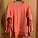 Aerie  Chilled Out Coral French Terry Oversized Sweatshirt Small Photo 1