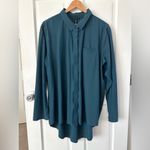 Athleta  Urbanite Button Up Top Oceanic Teal Size XL Photo 1