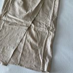ZARA Beige Linen Dress With Slit Detail And Strappy Open Back From Italy Photo 4
