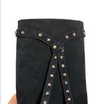 Valentino Garavani Valentino boots Suede Knee High Rockstud Heeled Tall in Black size 37 / 7 Photo 2