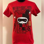 DC Comics EUC  Red and Black Harley Quinn Graphic Tee size small Photo 0