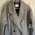 Old Navy  Gray Preppy Women's Double Breasted Coat Photo 2