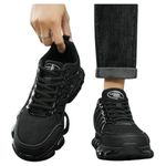 Steel toe shoes for men and women. Black Size 9 Photo 0