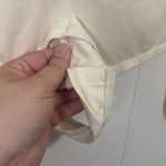 Wren White Cream Ribbed Henley Bodysuit Medium‎ White Photo 2