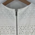 Alice + Olivia  Eyelet Lace Romper Wrap Puff Sleeve White Exposed Zipper Size‎ 6 Photo 7