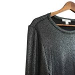 John Paul Richard Women's Top Long Sleeve Metallic Ribbed Knit Blouse Photo 3