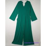 Eloquii New!  Tie Front Knit Jumpsuit green,‎ plus size 20 Photo 13