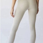 Set Active Scuptflex Cream Seamless Leggings Size Small High Rise Ribbed Photo 0
