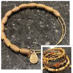 ALEX AND ANI Gold tone Bangle Beaded Stack Bracelet Photo 4