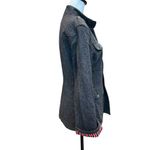 Vintage Armani Jeans Military Jacket Women’s Medium Gray Wool Blend Slim Fit Photo 10