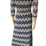 Forever 21  Contemporary Black White Goth Whimsygoth Rose Chevron Lace Maxi Dress Photo 5