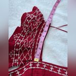 Knox Rose Red Embellished Fit and Flare Midi Skirt Photo 8