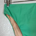 J Crew High Rise Bikini Bottom Womens Medium Swimsuit Kelly Green 80s Beach Photo 1