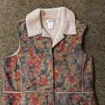 Coldwater Creek Berber Floral Vest Sz M Photo 6