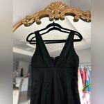 Abercrombie & Fitch Abercrombie black plunge v neck satin midi dress nwt small Photo 1