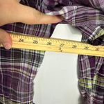 Millennium Plaid Shirt 3X Purple Button Up Western Yoke Lurex Grunge Cowgirl Photo 3