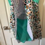 Arolina Swimsuit Dress Two Piece Cute Green Leopard Print With Shorts 22W NWT Photo 5