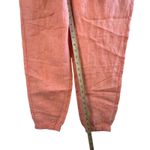 Athleta  Retreat‎ Linen Jogger Pants Coral Sunset Glow Elastic Cuff womens sz 4 Photo 7